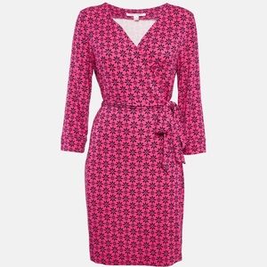 NWT DVF  Pink Floral Wrap Dress